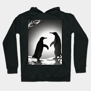 Penguins Shadow Silhouette Anime Style Collection No. 74 Hoodie